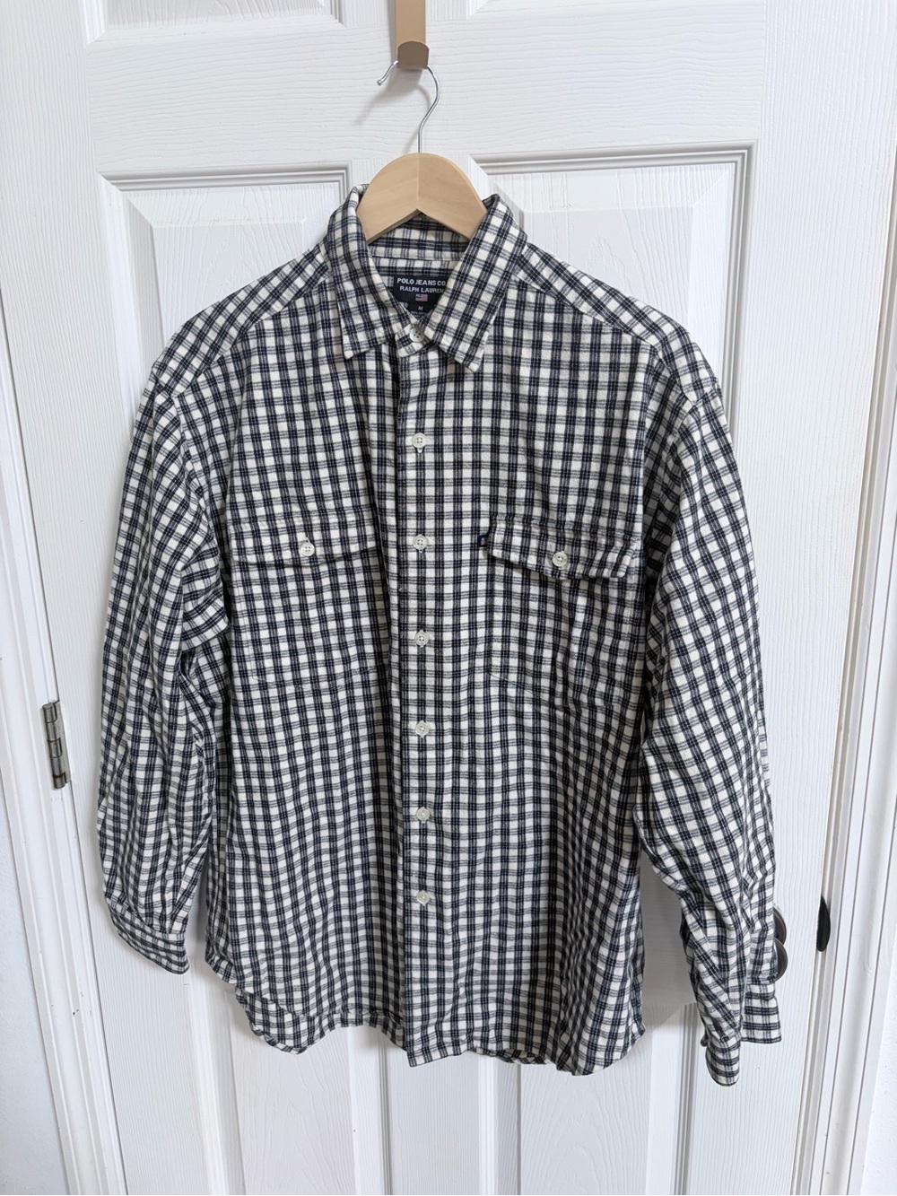 Vintage Polo Jeans Co. by Ralph Lauren Black & White Check Button-Up Shirt